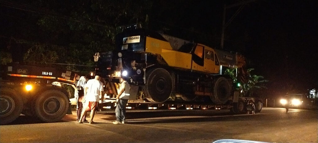 Lifting and positioning of 22 tons Boiler Machine